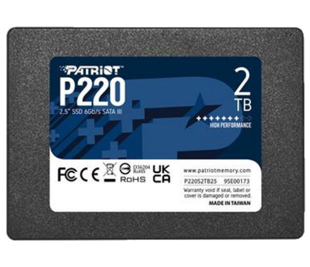 Patriot 2TB 2,5" SATA SSD P220 - 1274375 - zdjęcie